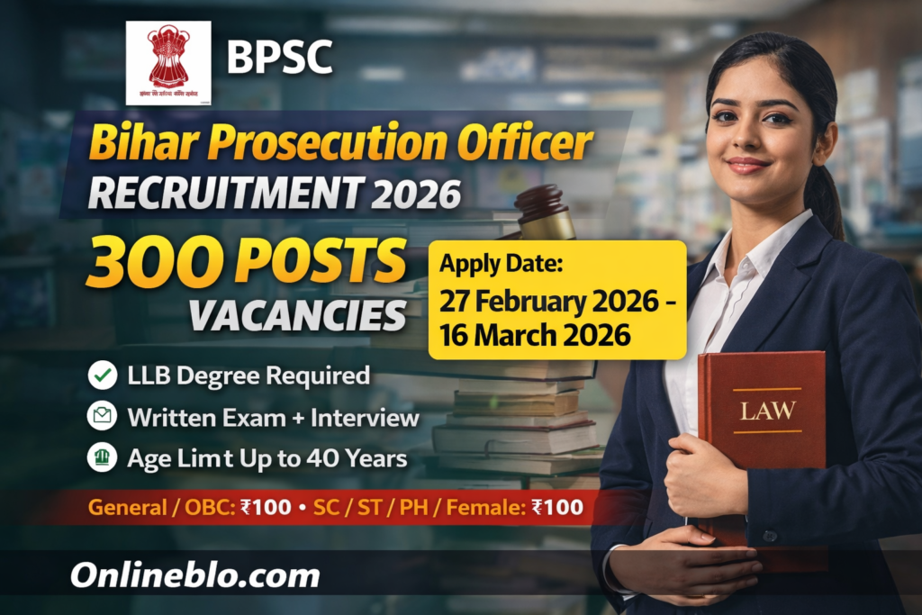 BPSC Prosecution Officer Recruitment 2026 – 300 Posts