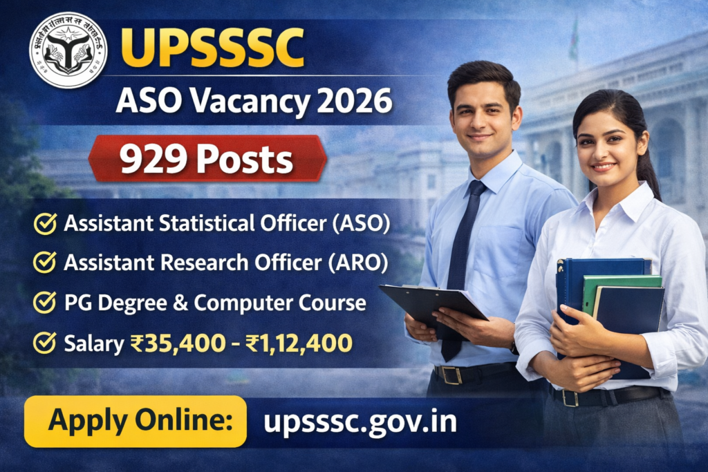 UPSSSC ASO Vacancy 2026: 929 Posts, Apply Online, Full Details