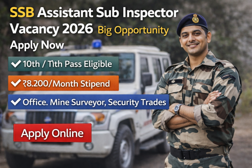 SSB Assistant Sub Inspector Vacancy 2026 Big Opportunity Apply Now