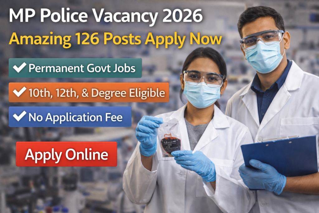 MP Police Vacancy 2026 Amazing 126 Posts Apply Now