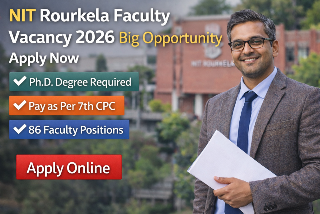 NIT Rourkela Faculty Vacancy 2026 Big Update Apply Now