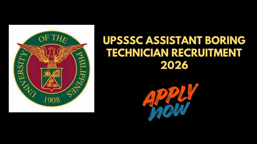 UPSSSC Assistant Boring Technician Recruitment 2026